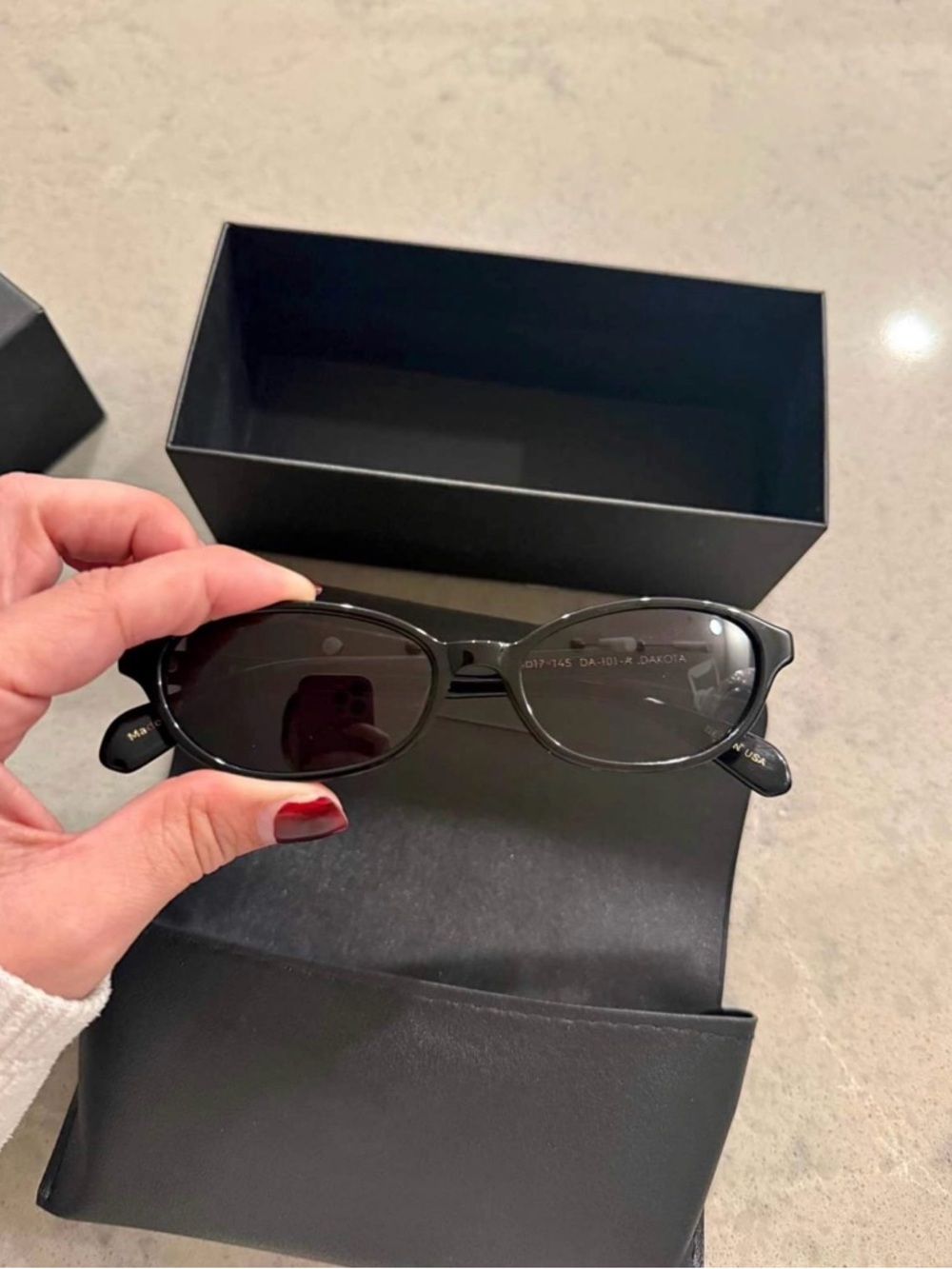 Black Oval Elisa Johnson Sunglasses